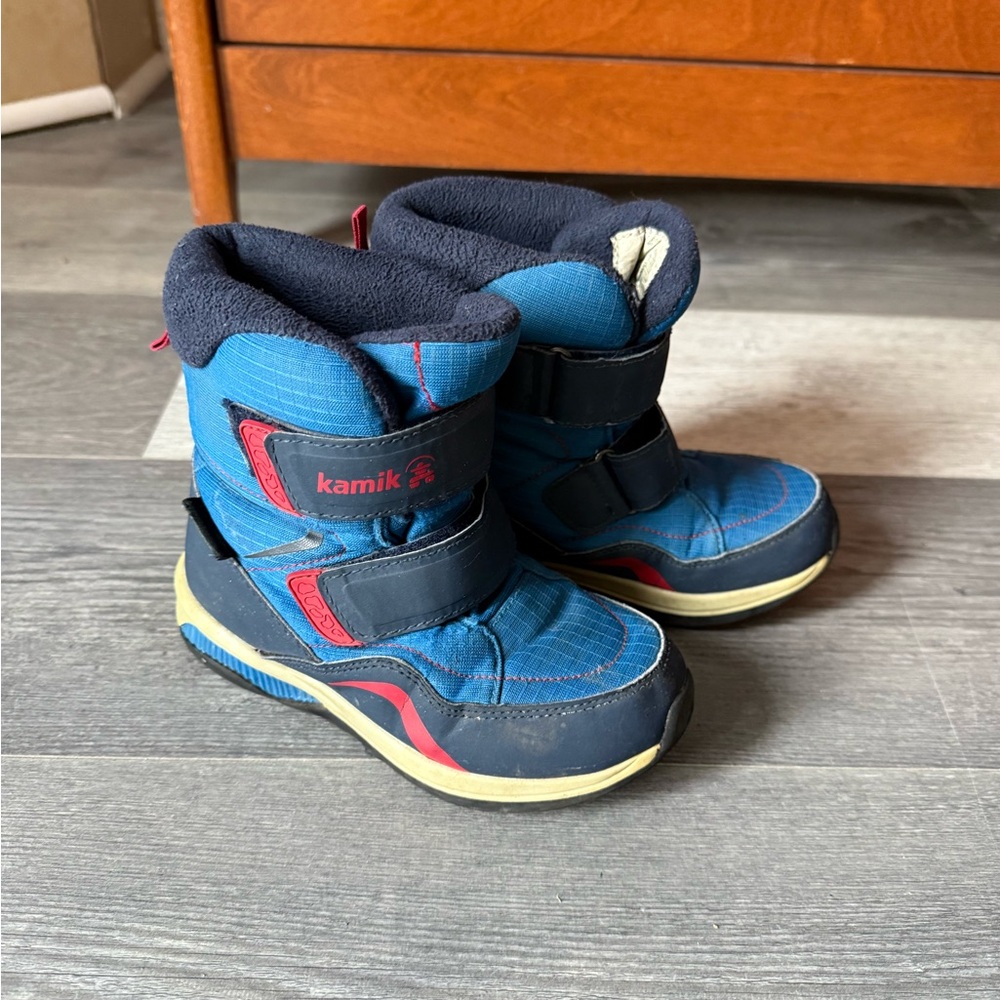 Kamik Kids' Blue and Red Winter Boots